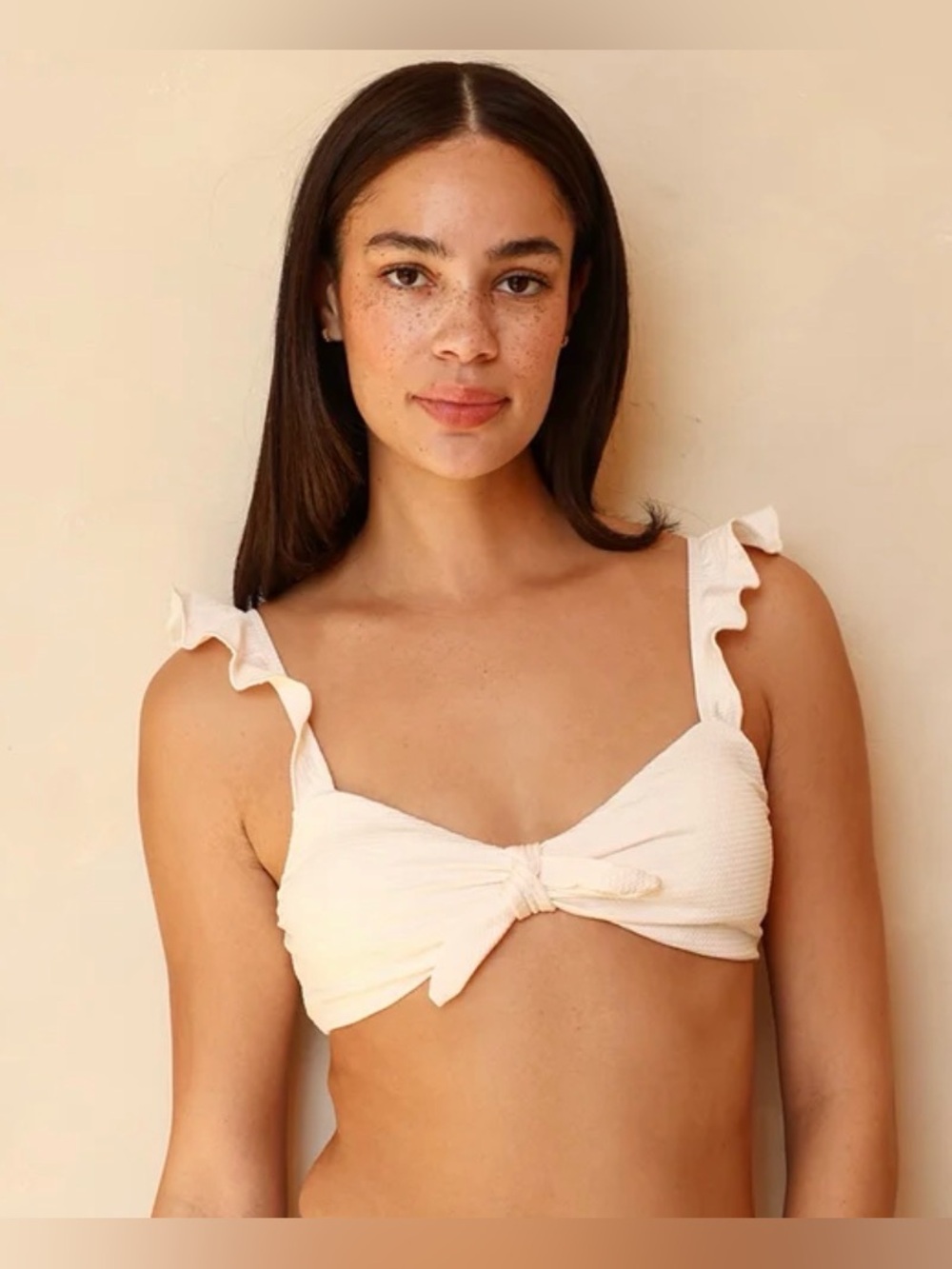 Dippin' Daisy's White Bikini Top Tie Front Countess Top LARGE NEW NWT